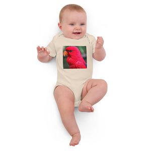 RED PARROT ORGANIC COTTON BABY BODY SUIT