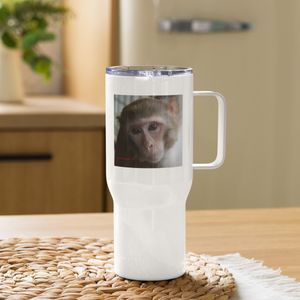 HAZY MONKEY TRAVEL MUG WITH HANDLE 25 OZ