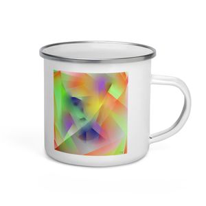 009 - CUBEFACE ENAMEL MUG 12 OZ