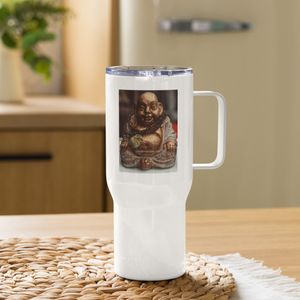 109 BUDDHA TRAVEL MUG WITH HANDLE 25 OZ