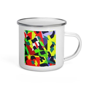 39 SPACE ENAMEL MUG 12 0Z