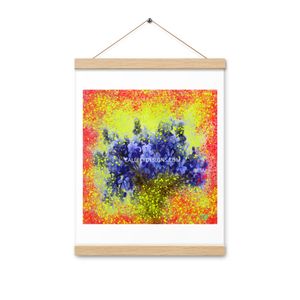 79 BLUE FLORAL ENHANCED MATT PAPER POSTER WITH HANGER MULTIPLE SIZES