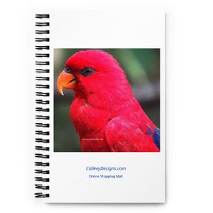 RED PARROT SPIRAL NOTEBOOK
