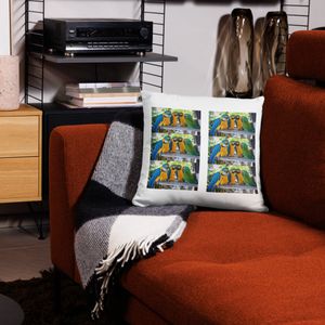 4 PARROTS ON ALL OVER PRINT BASIC PILLOW CASE 18 X 18