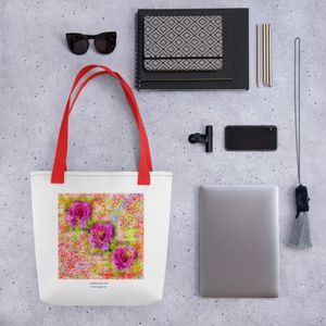 78 ROSES GALORE TOTE BAG 15 X 15
