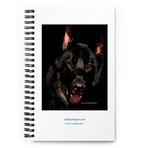 RED EYES BLACK DOG SPIRAL NOTEBOOK