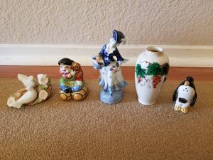 Decorative Vintage Porcelain Figurines – Occupied Japan Homco Kutani – 5pc