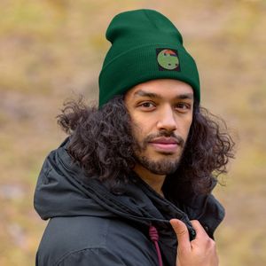 001 YING YANG CUFFED BEANIE ONE SIZE