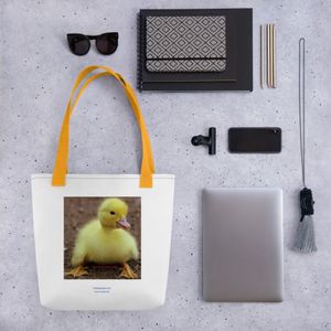 DUCKLING ALL OVER PRINT TOTE BAG 15 X 15