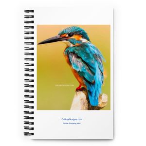 GREEN BLUE BIRD SPIRAL NOTEBOOK