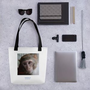 HAZY MONKEY ALL OVER PRINT TOTE BAG 15 X 15