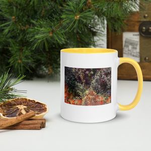 155 SPLIT WHITE CERAMIC MUG WITH INSIDE COLOR 11 OZ