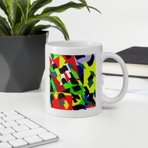 39 SPACE WHITE GLOSSY MUG 11 0Z