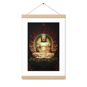 11O BUDDHA MATTE PAPER POSTER WITH HANGER MULTIPLE SIZES
