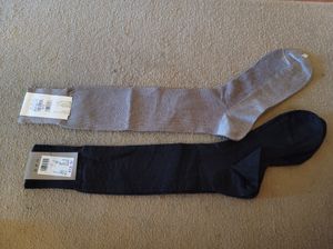 Calvin Klein Dress Socks – Black &amp; Taupe - 2pr