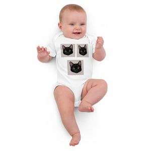 CAT ORGANIC COTTON BABY BODY SUIT