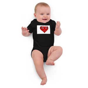 HEART ORGANIC COTTON BABY BODY SUIT