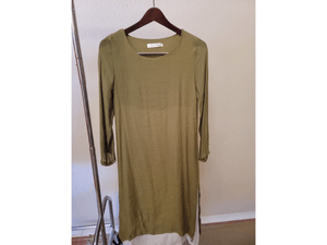 Dayou Olive Green 3-Season Dress with Sewn-In Skirt Lining