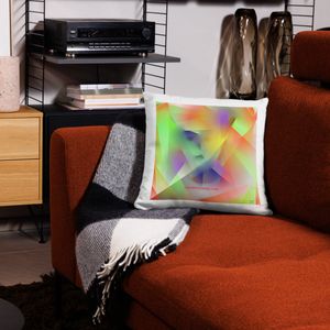009 CUBEFACE ALL OVER PRINT BASIC PILLOW CASE 18 X 18