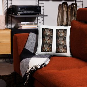 RED EYE OWL ALL OVER PRINT BASIC PILLOW CASE 18 X 18