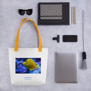 FISH IN WATER ALL OVER PRINT TOTE BAG 15 X 15