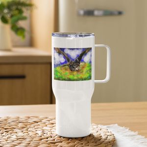 52 OWL TRAVEL MUG WITH HANDLE 25 OZ