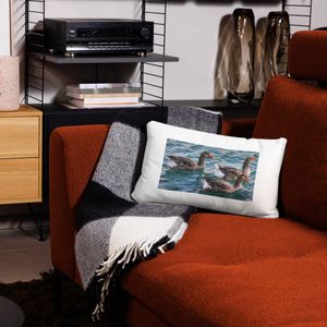 THREE DUCKS IN WATER ALL OVER PRINT BASIC PILLOW CASE 20 X 12