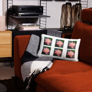 LOTUS FLOWER ON ALL OVER PRINT BASIC PILLOW CASE 20 X 12