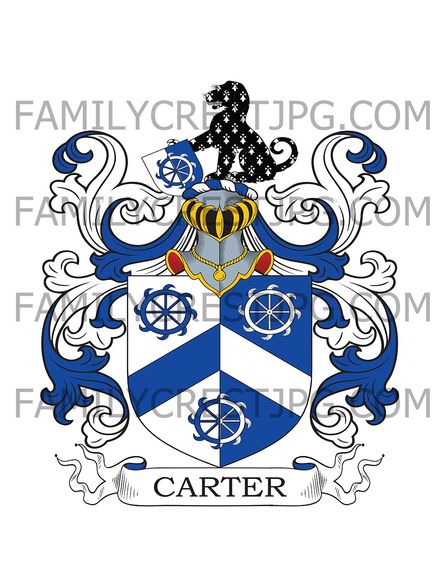Carter Family Crest - Northwold, co. Norfolk, England