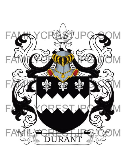Durant Family Crest - Hampshire &amp; Tong Castle, Shropshire, England
