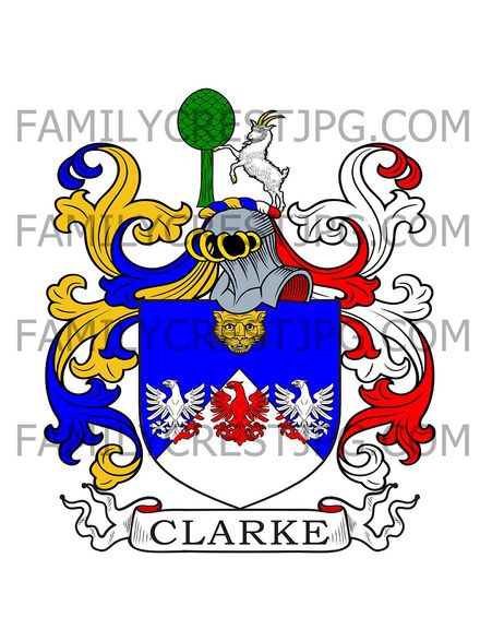Clark Family Crest - Dundon, co. Bucks, England