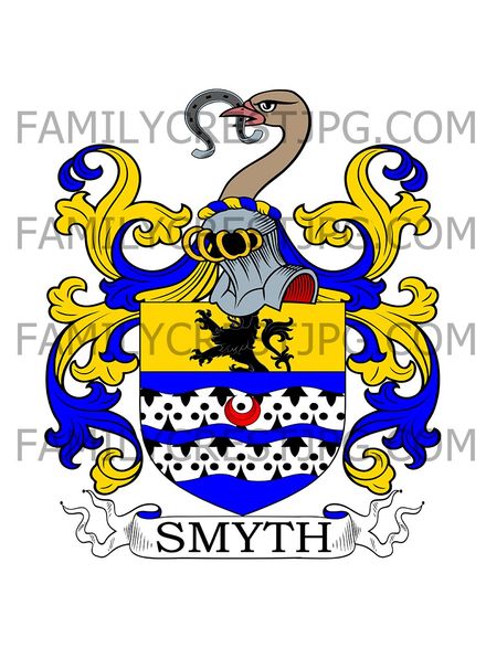 Smyth Family Crest - Isfield, co. Sussex, England