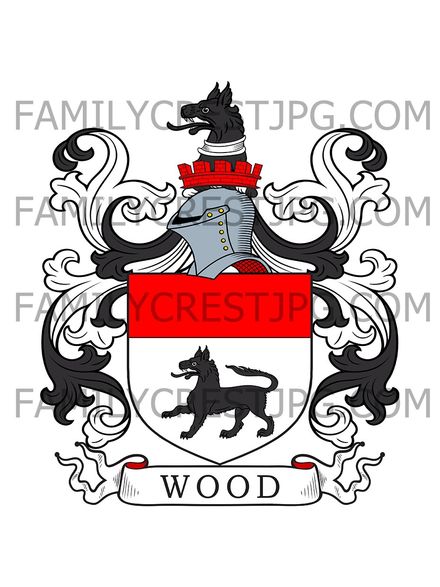 Wood Family Crest - Islington, co. Middlesex, England