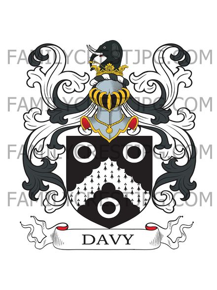 Davy Family Crest - lngoldsthorpe, co. Norfolk, England