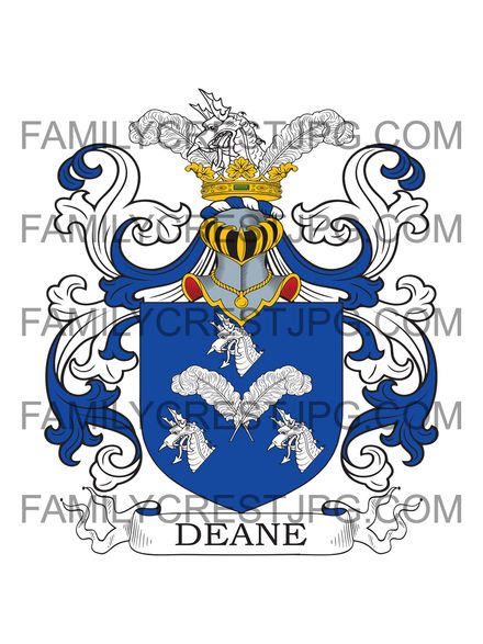 Deane Family Crest - Durham, England