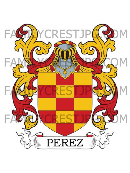 Perez Family Crest - de Pamplona