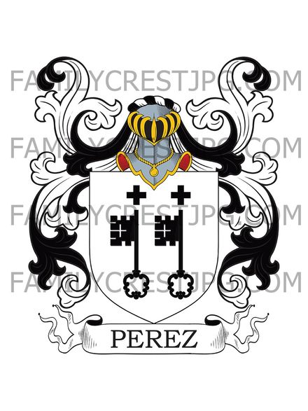 Perez Family Crest - Asturias