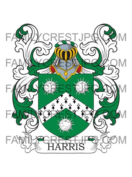 Harris Family Crest - Worcester, England