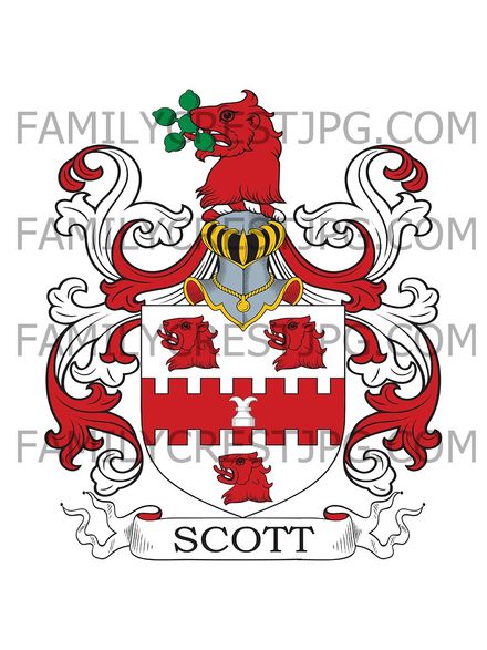 Scott Family Crest - Bengal &amp; Scotland