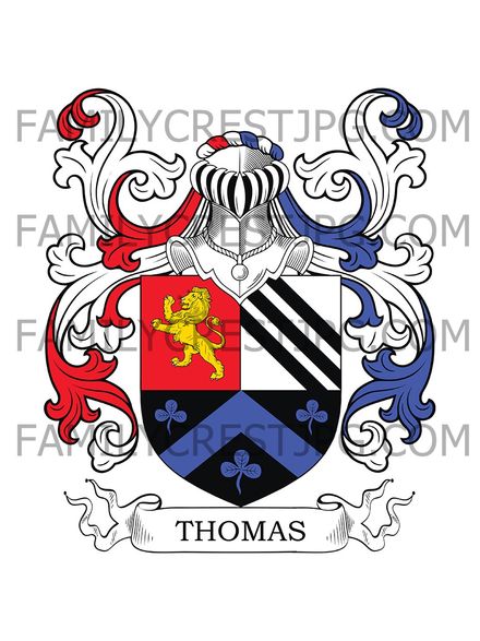 Thomas Family Crest - Namur, Belgium &amp; Luxembourg