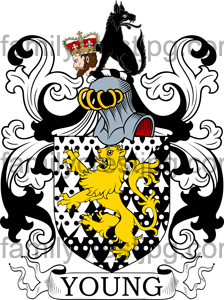 Young Family Crest, Young Coat of Arms