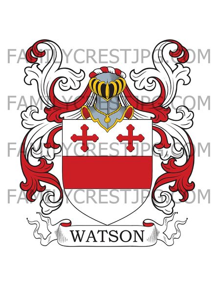 Watson Family Crest - Ampthill, co. Bedford, England