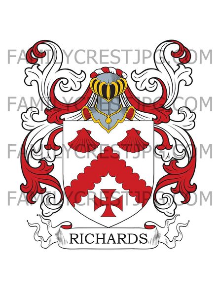 Richards Family Crest - Normanton-upon-Soar, co. Nottingham, England