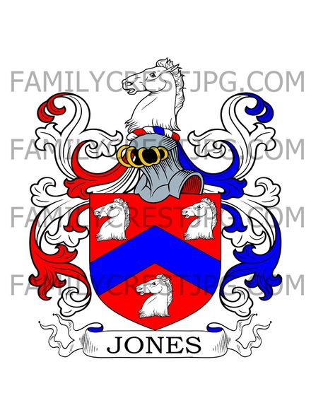 Jones Family Crest - St. Asaph, Wales