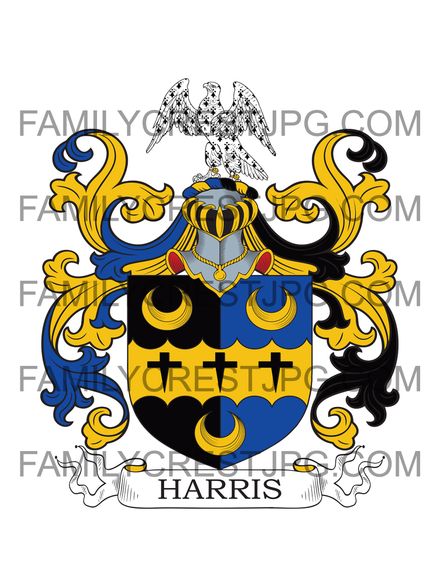Harris Family Crest - Rosewarne, co. Cornwall, England