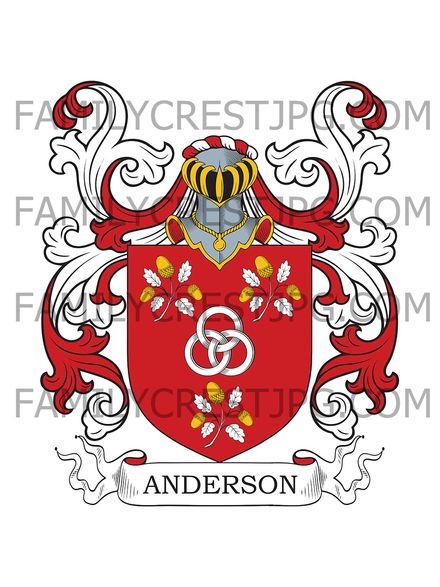 Anderson Family Crest - Haswell Grange, co. Durham, England