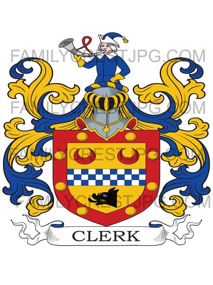 Clerk Family Crest - Mavis Bank, Scotland