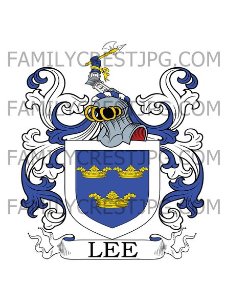 Lee Family Crest - Lady Hole, co. Derby, England