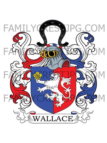 Wallace Family Crest - Lochwood, co. Lanark, Scotland