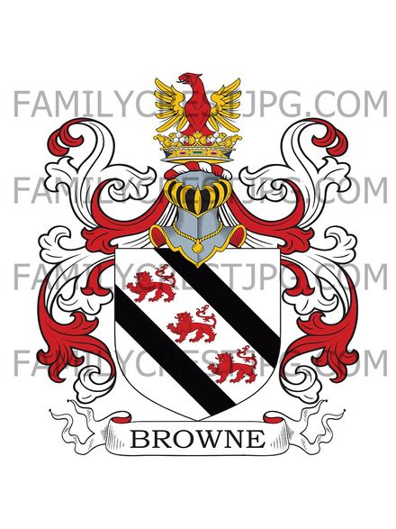 Browne Family Crest - Rathbane, co. Limerick, Ireland